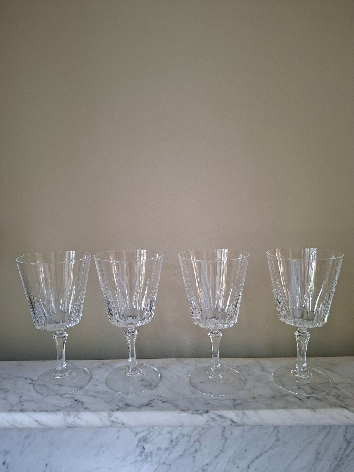 Set van 4 vintage Cristal d'Arques 'Versailles' wijnglazen, Ophalen of Verzenden