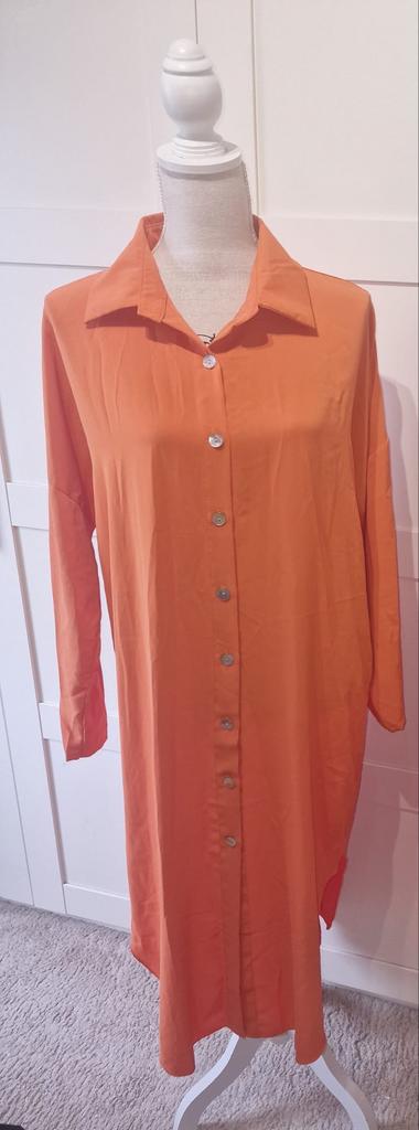 Oranje Blouse Jurk - One Size, Maat 38/40 (M), Oranje, Ophalen of Verzenden, Zo goed als nieuw