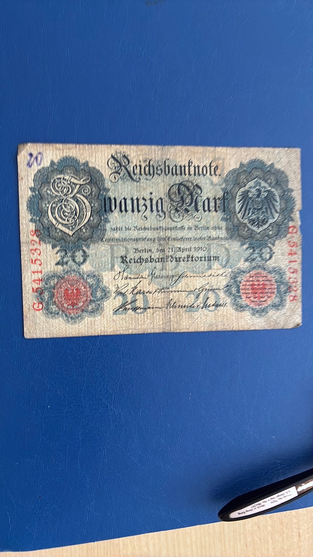Duitsland 20 mark 1910, Ophalen of Verzenden, Duitsland