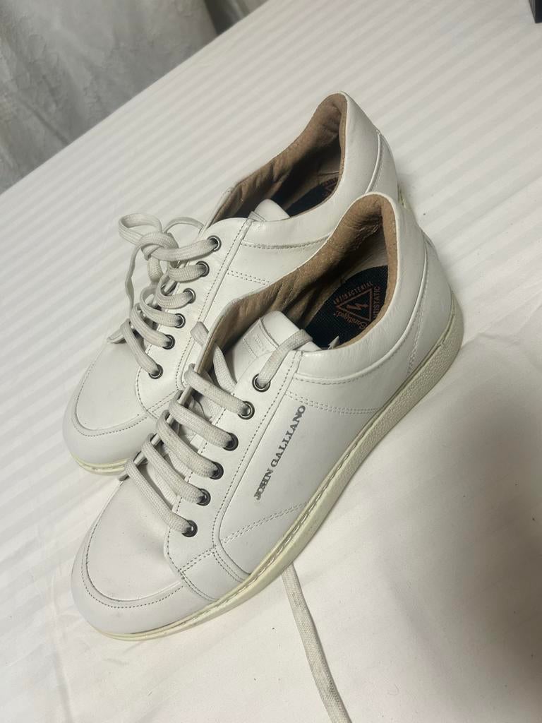 John Galliano Witte Sneakers Maat 42, Ophalen of Verzenden, Gedragen, Wit, Sneakers of Gympen