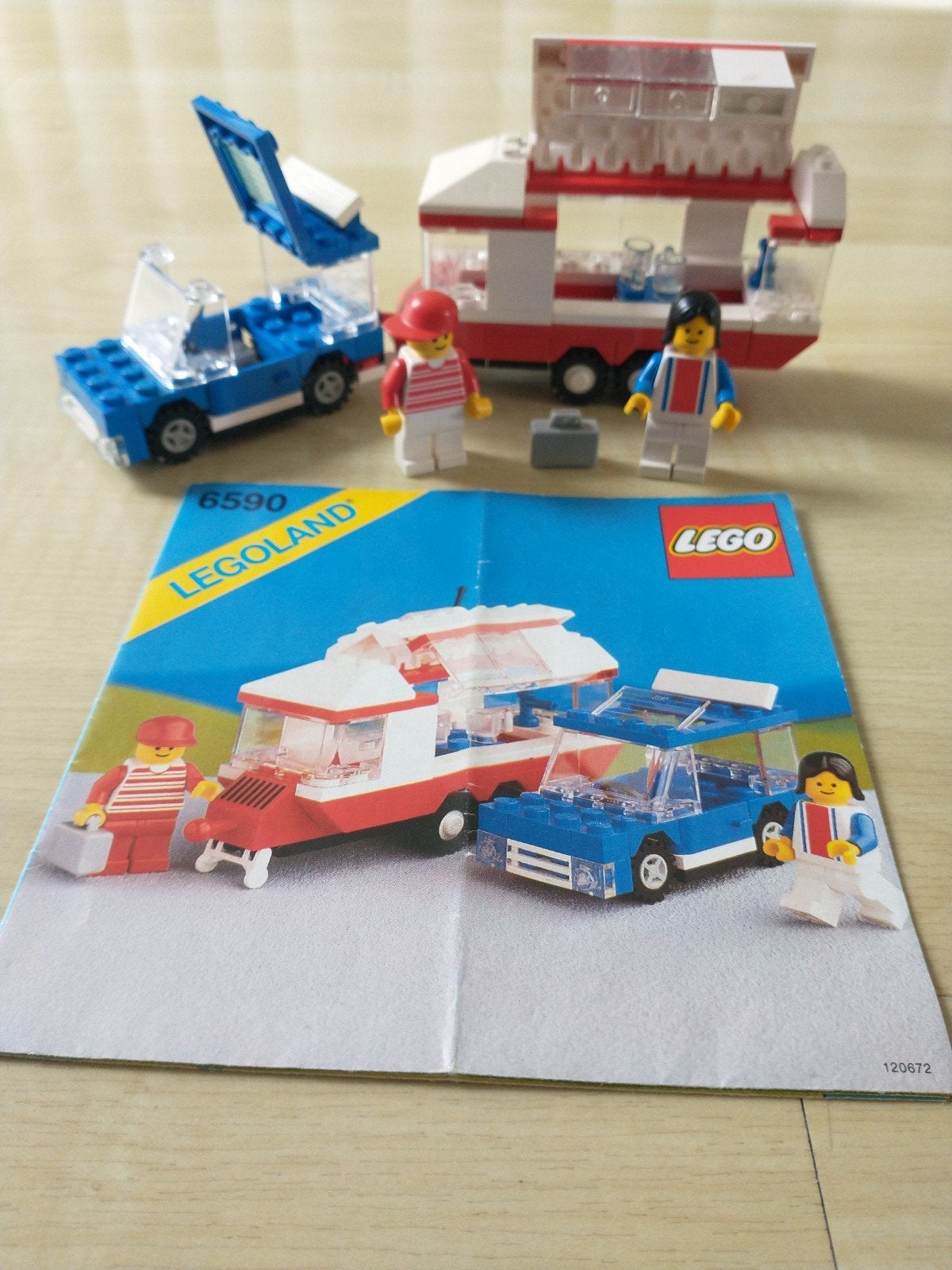 Lego Legoland 6590 Weekend Camper - Compleet met instructies, Gebruikt, Lego, Ophalen of Verzenden, Complete set