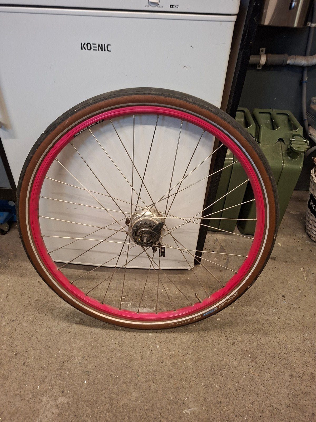 Achterwiel 7 versnellingen Gazelle Miss Grace, Fietsen en Brommers, Wiel, Gebruikt, Ophalen of Verzenden, Aluminium