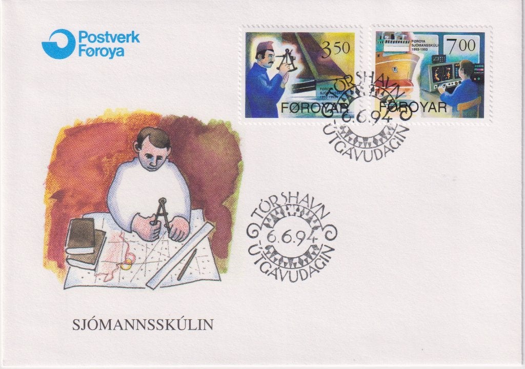 Faeröer 1994 Sa129 Zeevaartschool Navigatie sextant, Verzenden, Onbeschreven, Europa