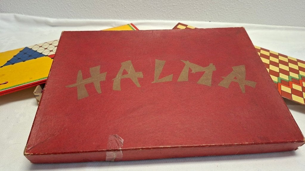 Vintage Halma Bordspel, Drie of vier spelers, Ophalen of Verzenden, Gebruikt