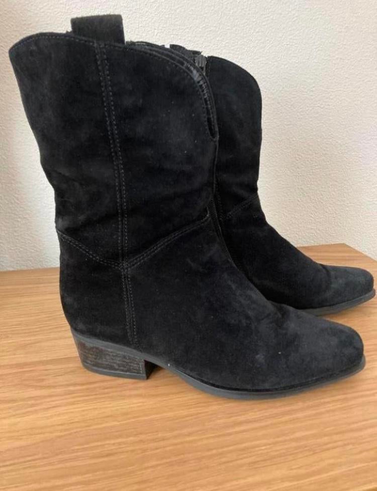GABOR - maat 36 - zwart suede - ZGAN - cowboy laarzen, Kleding | Dames, Schoenen, Ophalen of Verzenden, Zo goed als nieuw, Zwart