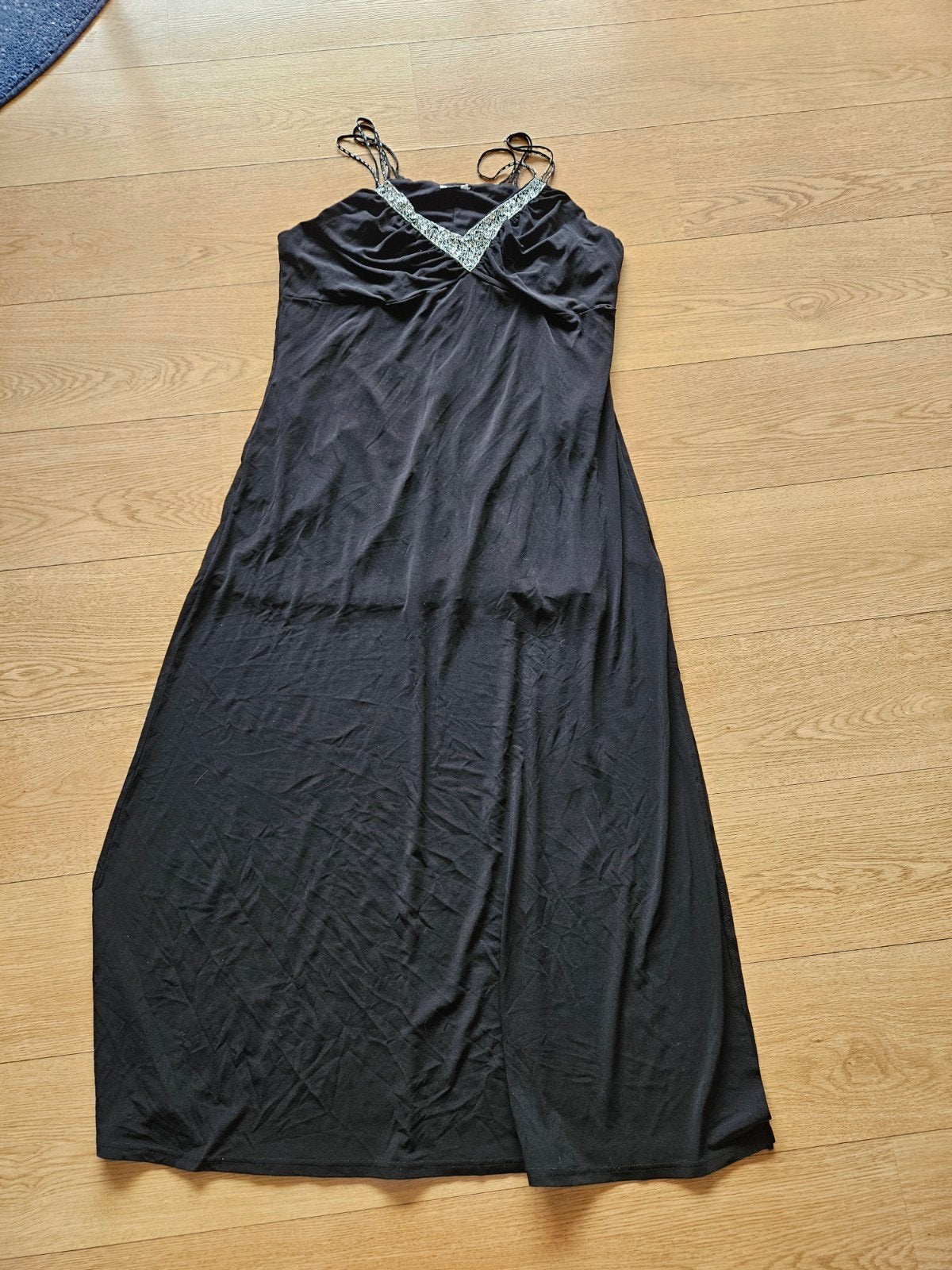 Lange avondjurk maat 48, Galajurk, So bin ich, Zwart, Maat 46/48 (XL) of groter