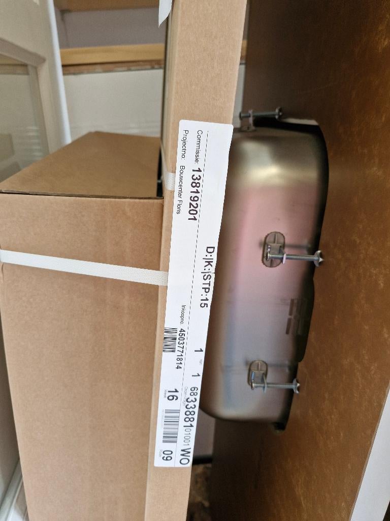 Multiplex werkblad F7919(afm 1615x600x32mm+spoelbak €350,-, Ophalen, Overige kleuren, Nieuw, 200 cm of meer