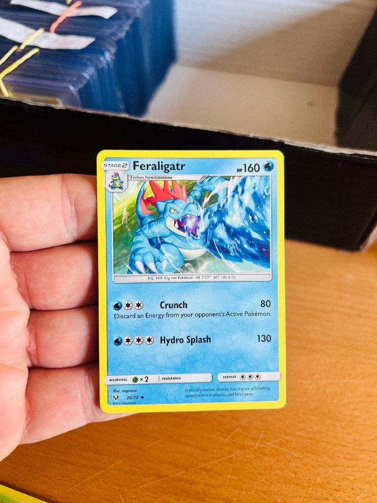 Feraligatr 20/73 Shining Legends Pokemon, Verzenden, Zo goed als nieuw, Losse kaart, Foil