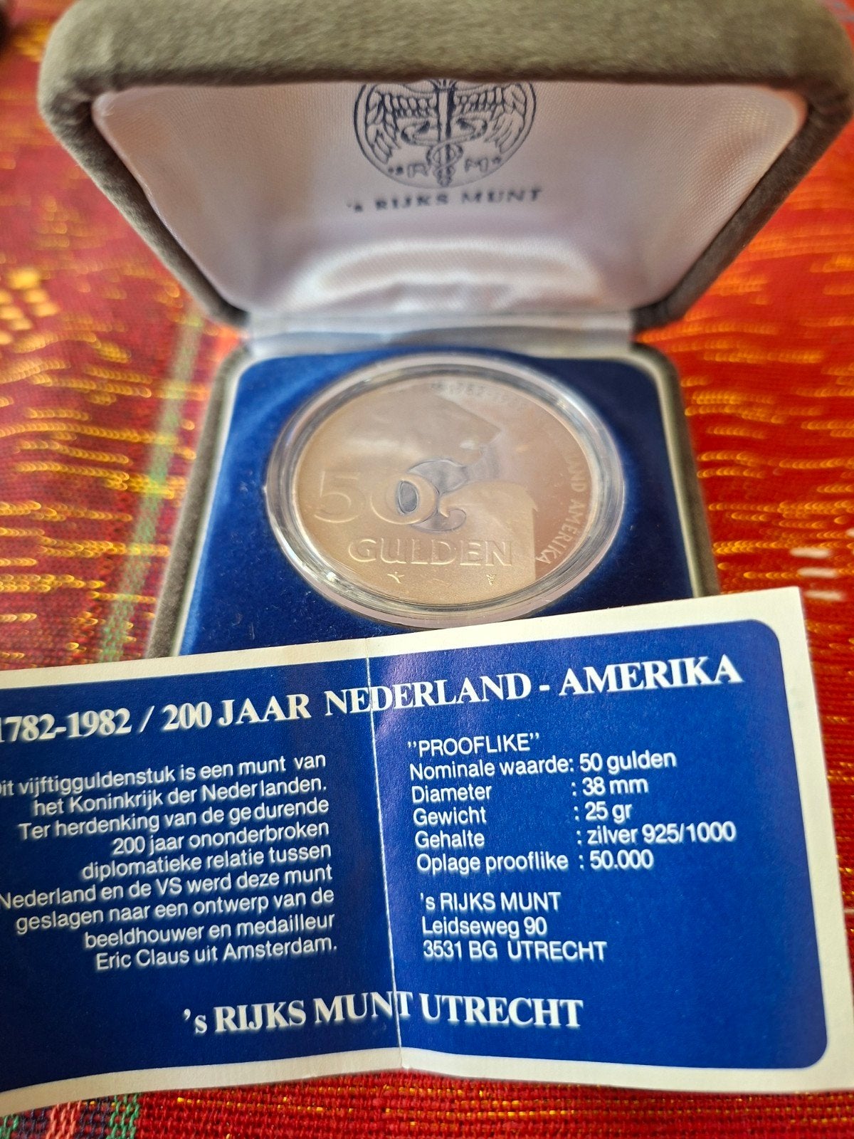 50 gulden 1982 beatrix proof, Ophalen of Verzenden, Koningin Beatrix, 50 gulden