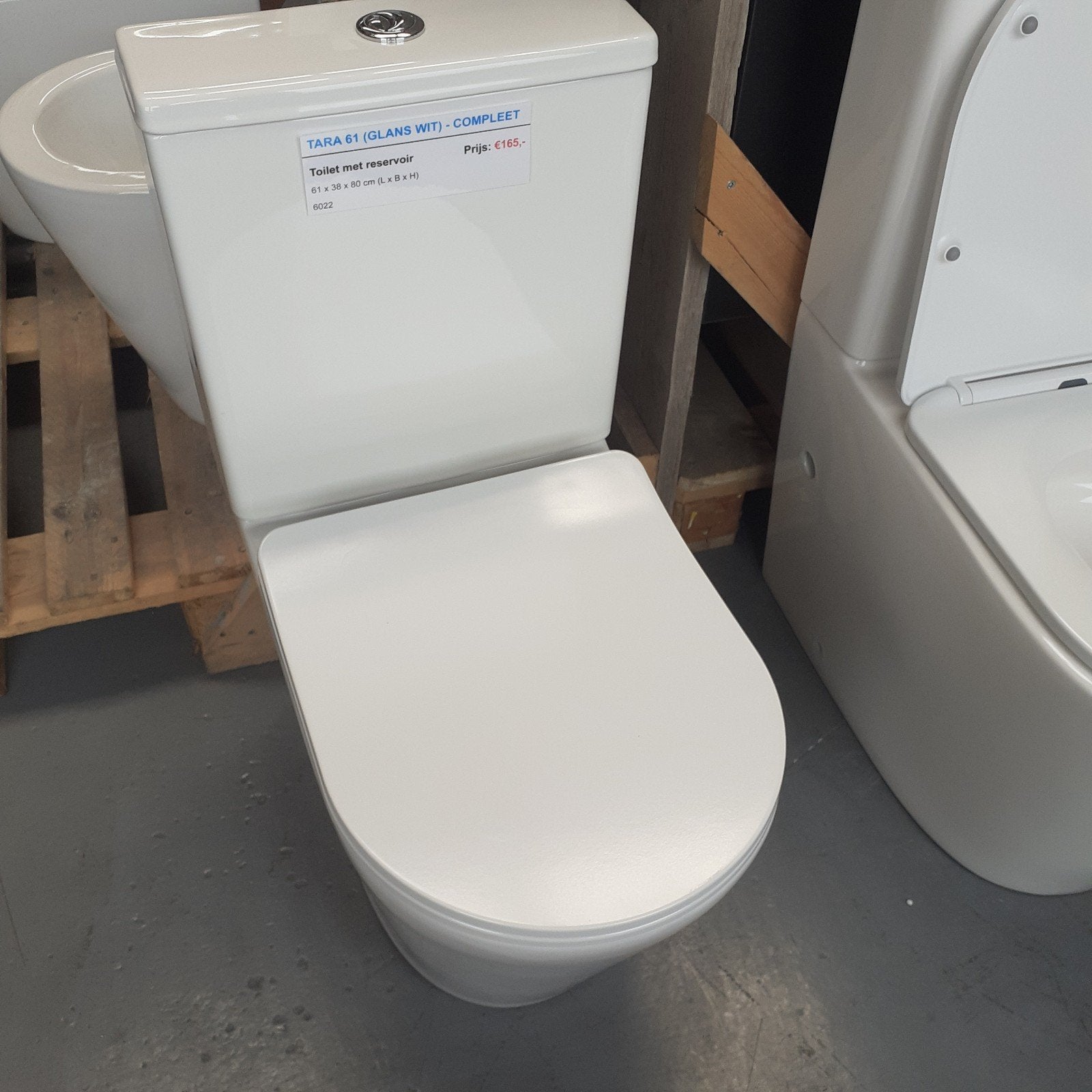 AANBIEDING! Staand toiletset, glans wit, WC-pot, Tara 61, Ophalen of Verzenden, Nieuw