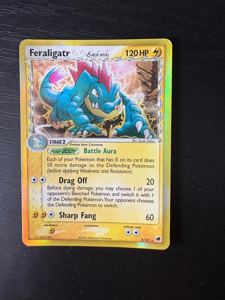 Feraligatr Delta Species Holo Pokémon Kaart (2006), Ophalen of Verzenden, Zo goed als nieuw, Losse kaart, Foil