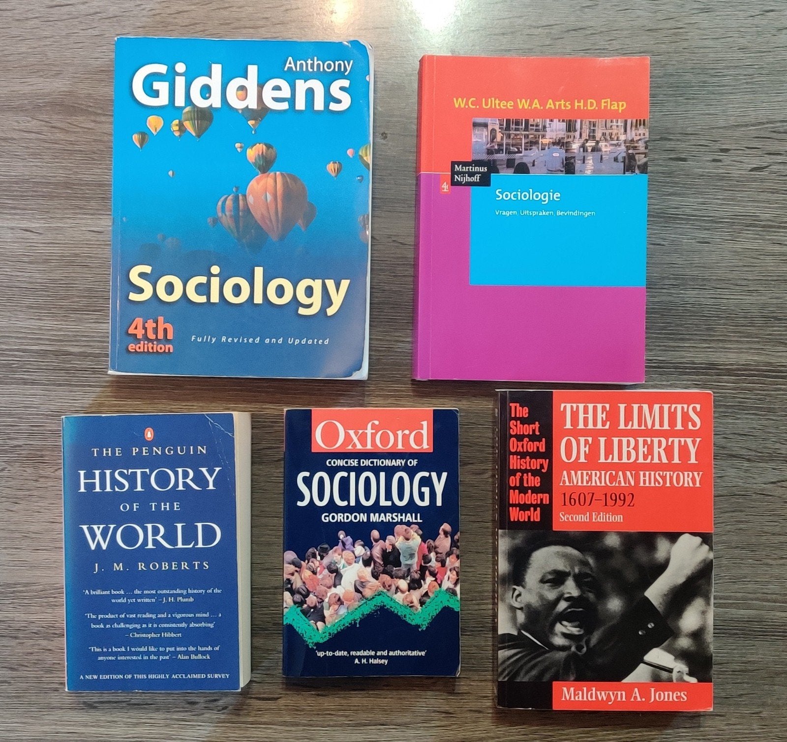 Diverse Sociologie & Geschiedenis Boeken - Giddens, Oxford, HBO, Gamma, Ophalen, Anthony Giddens, W.C. Ultee, J.M. Roberts