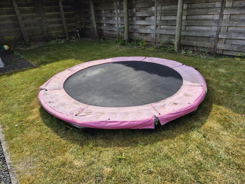 Exit Inground Trampoline - Roze, Kinderen en Baby's, Speelgoed | Buiten | Trampolines, Ophalen, Gebruikt