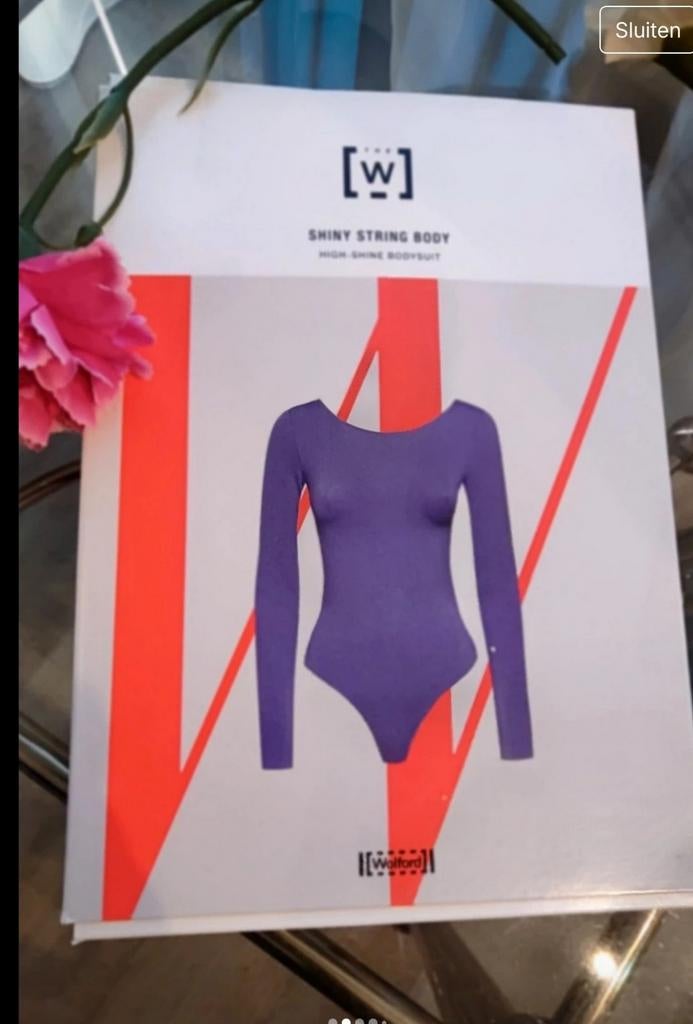 Wolford Shiny String Body paars S, Kleding | Dames, Wolford, Ophalen of Verzenden, Nieuw