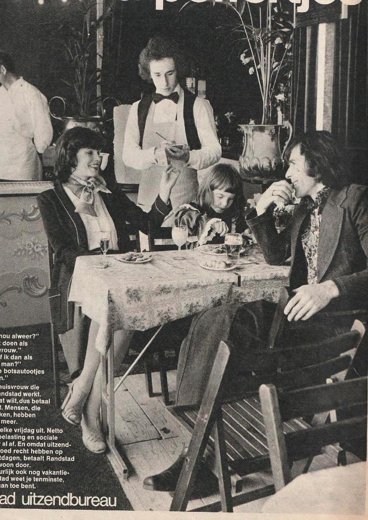 retro reclame 1974 Randstad poffertjes eten jaren 70, Verzenden, Overige typen