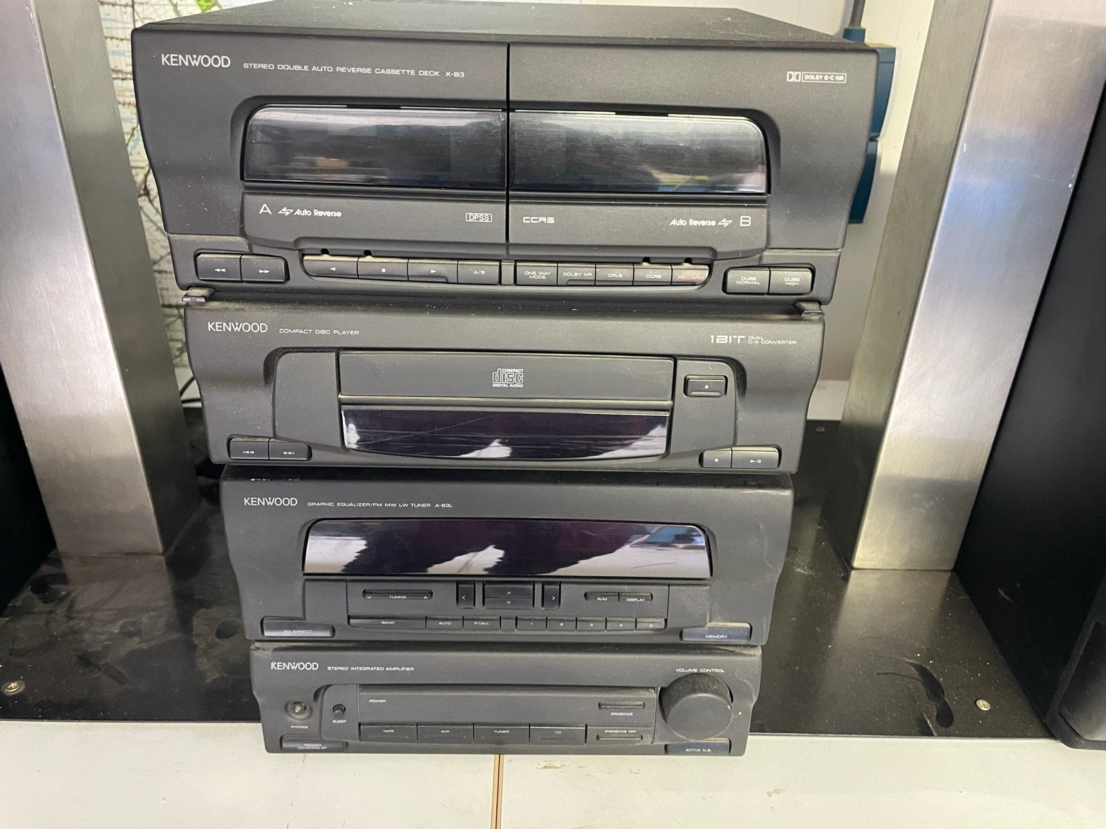 Kenwood UD-301 Stereo Set met Cassettedeck, CD-speler, Tuner, Ophalen, Gebruikt, Cassettedeck, Losse componenten