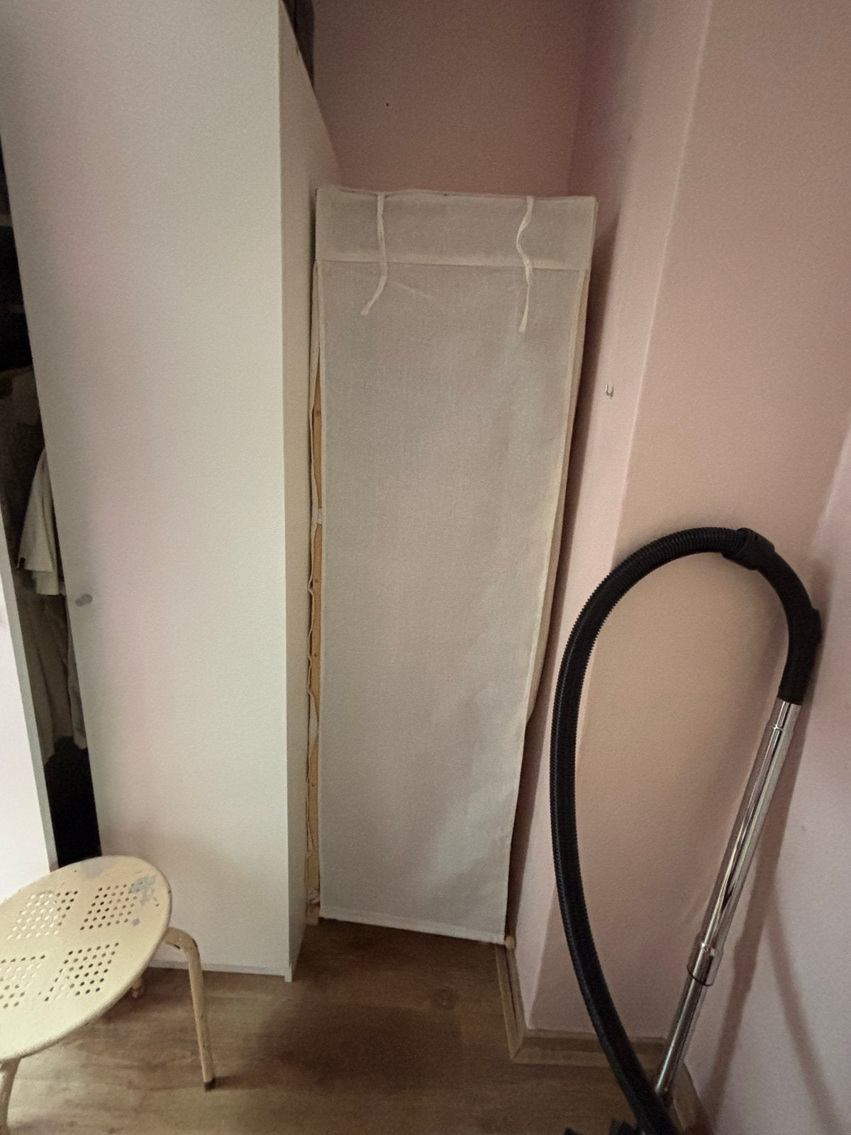 Schoenenrek met stoffen hoes - 166x49x36cm, Ophalen, Gebruikt