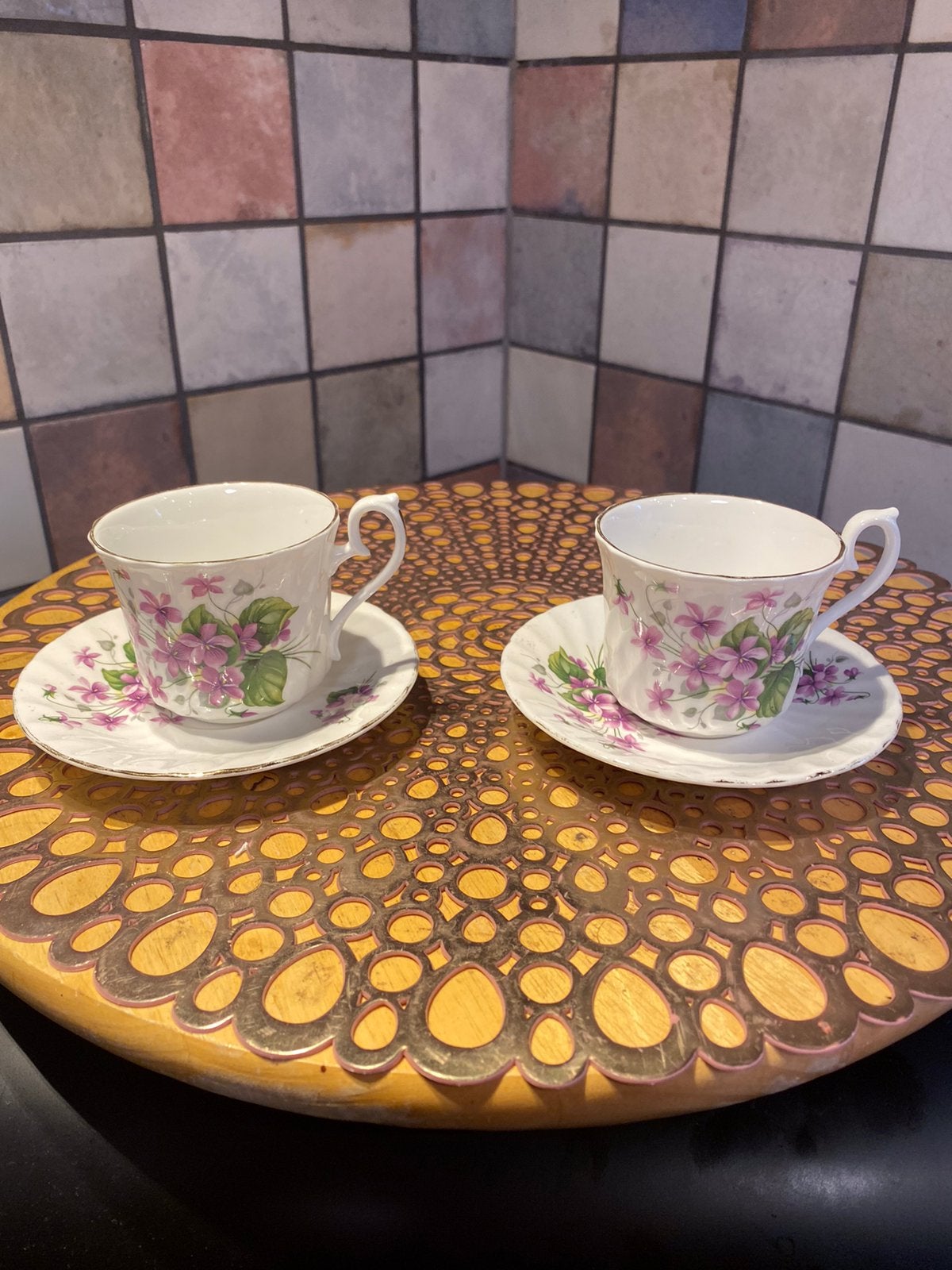 Royal Sutherland H&M,fine bone China,2 kop en schotels,Engl., Ophalen of Verzenden