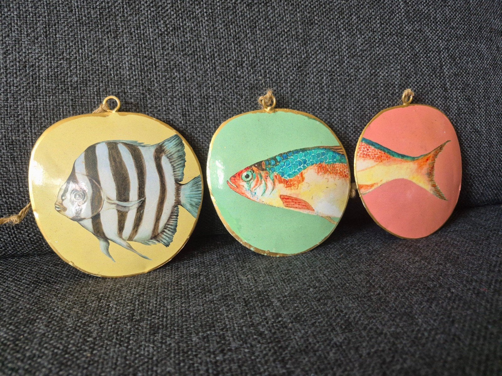 Set van 3 decoratieve vissenhangers, Ophalen of Verzenden