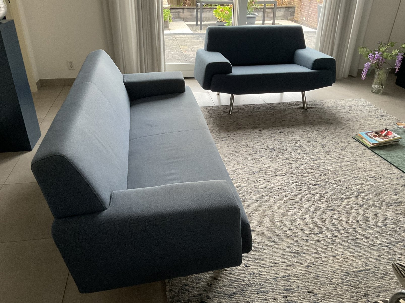 Mooi Cloak bankstel en love seat, Ophalen, Strak, Minder dan 75 cm, Driepersoons