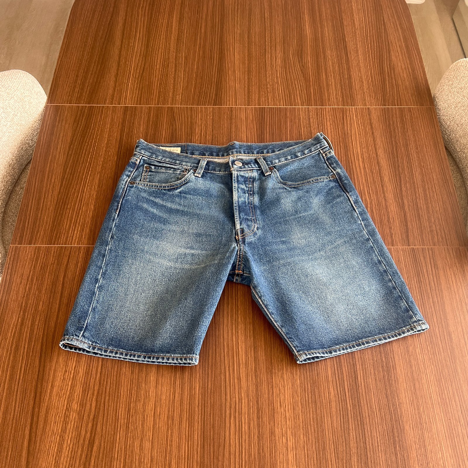 Levi’s Short Jeans 501 (Maat W32 L- ), Ophalen of Verzenden, Zo goed als nieuw, Blauw, W32 (confectie 46) of kleiner