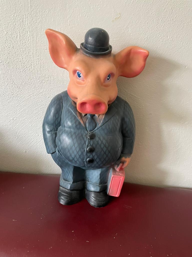 Vintage Spaarvarken jaren ‘80, Verzamelen, Ophalen of Verzenden, Gebruikt, Kunststof, Dier