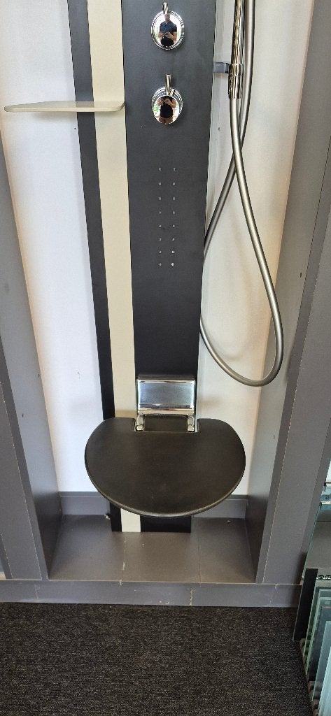 NIEUW Novellini Line 1 luxe douchepaneel met zitje zwart, Ophalen, Nieuw, Douche