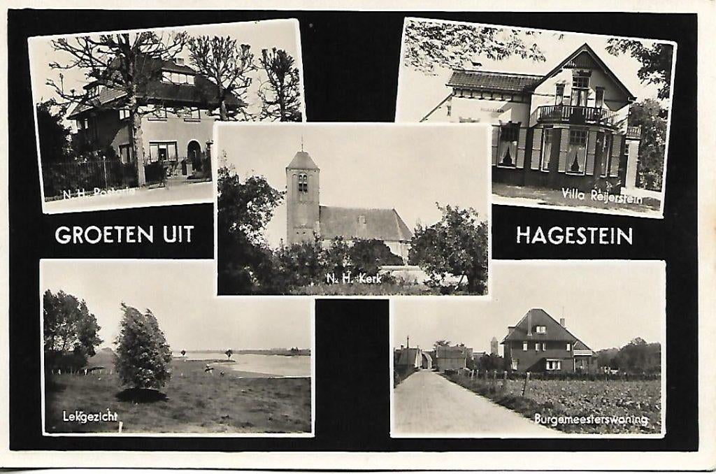 Hagestein- -5-luik., Verzenden, 1940 tot 1960, Gelopen, Zuid-Holland