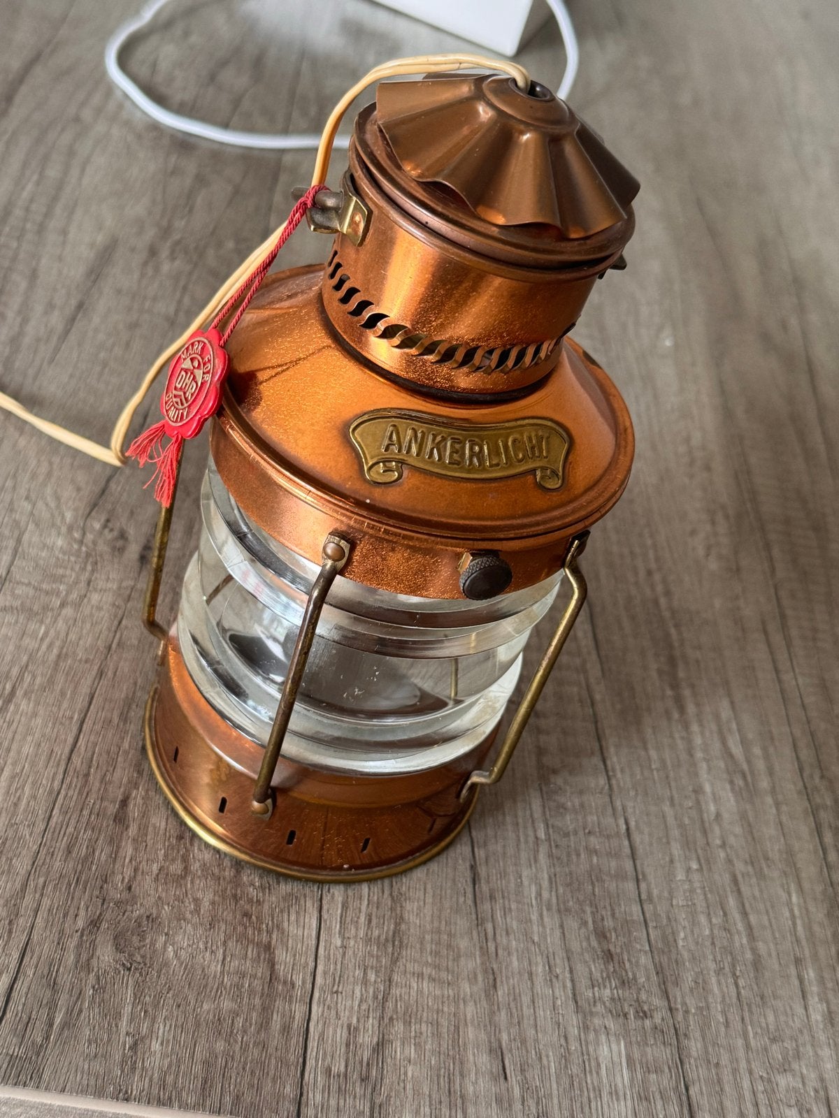 Vintage Koperen Ankerlicht - Decoratieve Scheepslamp, Antiek en Kunst, Verzenden, Koper
