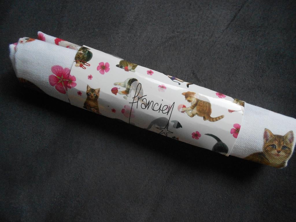2 placemats Franciens katten, Huis en Inrichting, Keuken | Textiel, Nieuw, Placemat, Ophalen