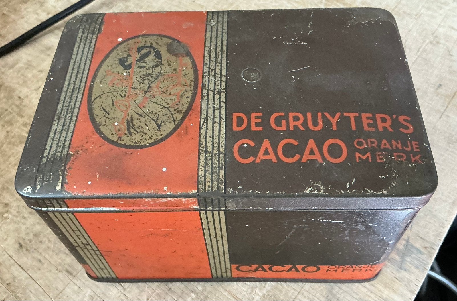 Oud caco blik de gruyter,s, Ophalen of Verzenden, Gebruikt, Overige, Overige merken