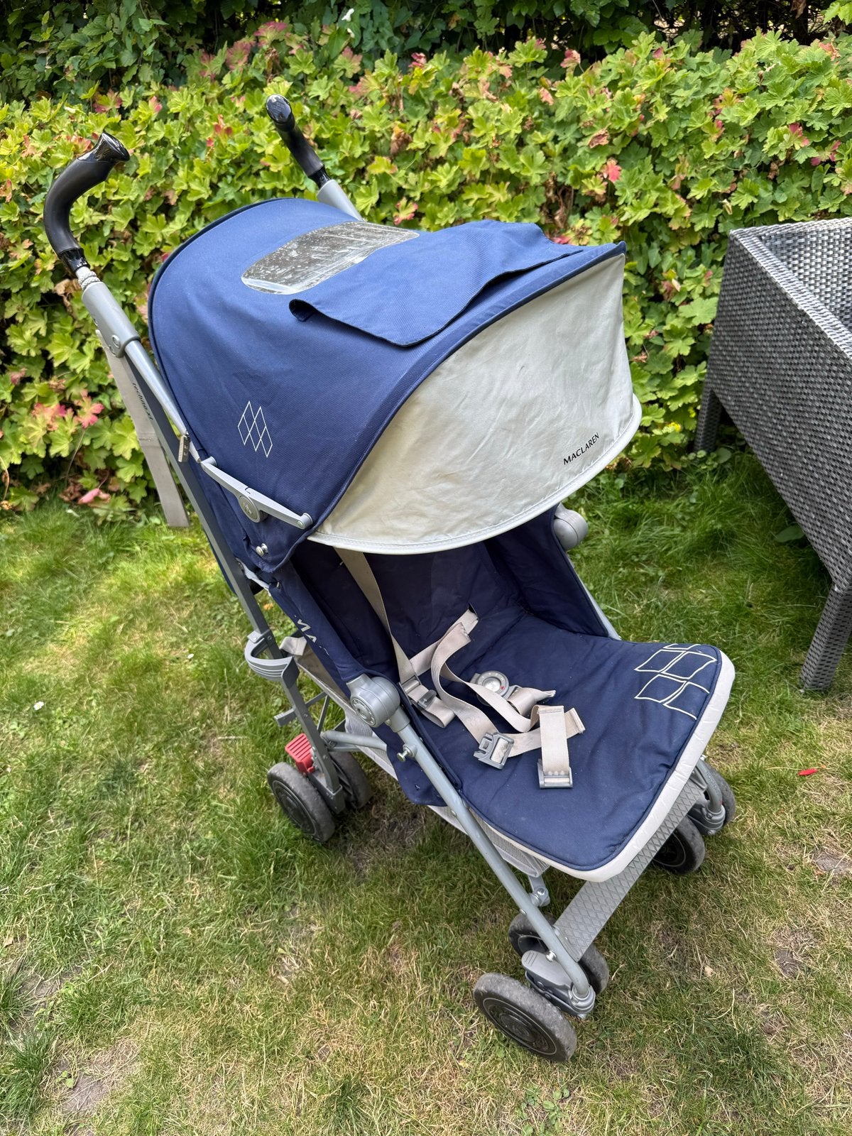 Maclaren buggy - Blauw met zonnekap, Ophalen, Gebruikt, Maclaren, Zonnekap