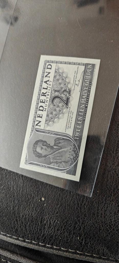 Nederlands Muntbiljet 2½ Gulden 1945, Postzegels en Munten, Bankbiljetten | Nederland, Los biljet, 2½ gulden, Ophalen of Verzenden