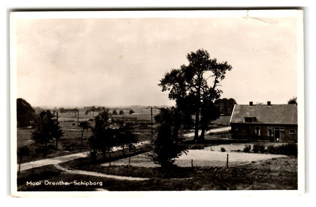 Schipborg, Mooi Drenthe. Lees beschrijving, Verzenden, 1940 tot 1960, Gelopen, Drenthe
