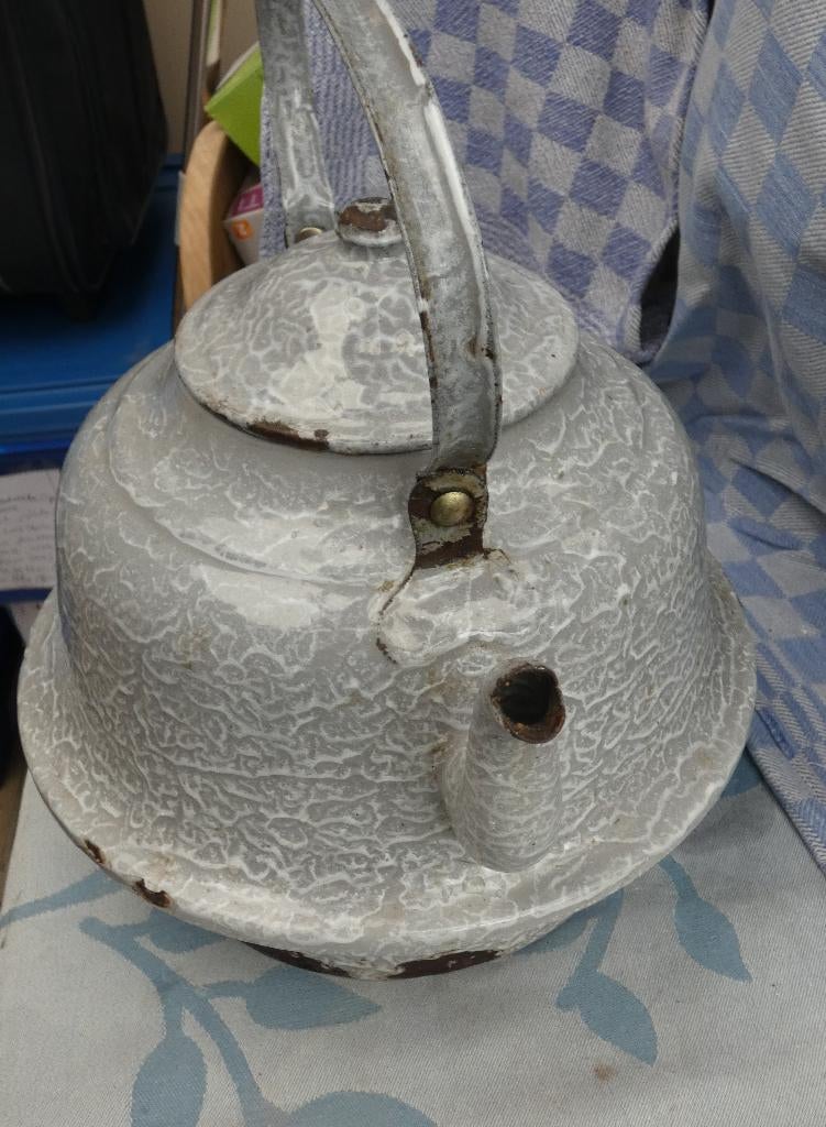 emaille ketel/ waterketel/ fluitketel, Antiek en Kunst, Antiek | Emaille, Ophalen of Verzenden