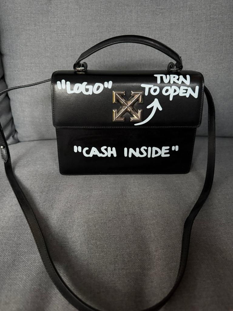 Off white tas, Sieraden, Tassen en Uiterlijk, Tassen | Schoudertassen, Ophalen of Verzenden, Zo goed als nieuw, Zwart