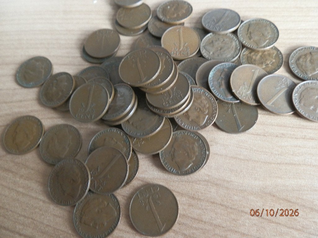 100 centen uit 1948, Ophalen of Verzenden, Koningin Juliana, 1 cent, Losse munt