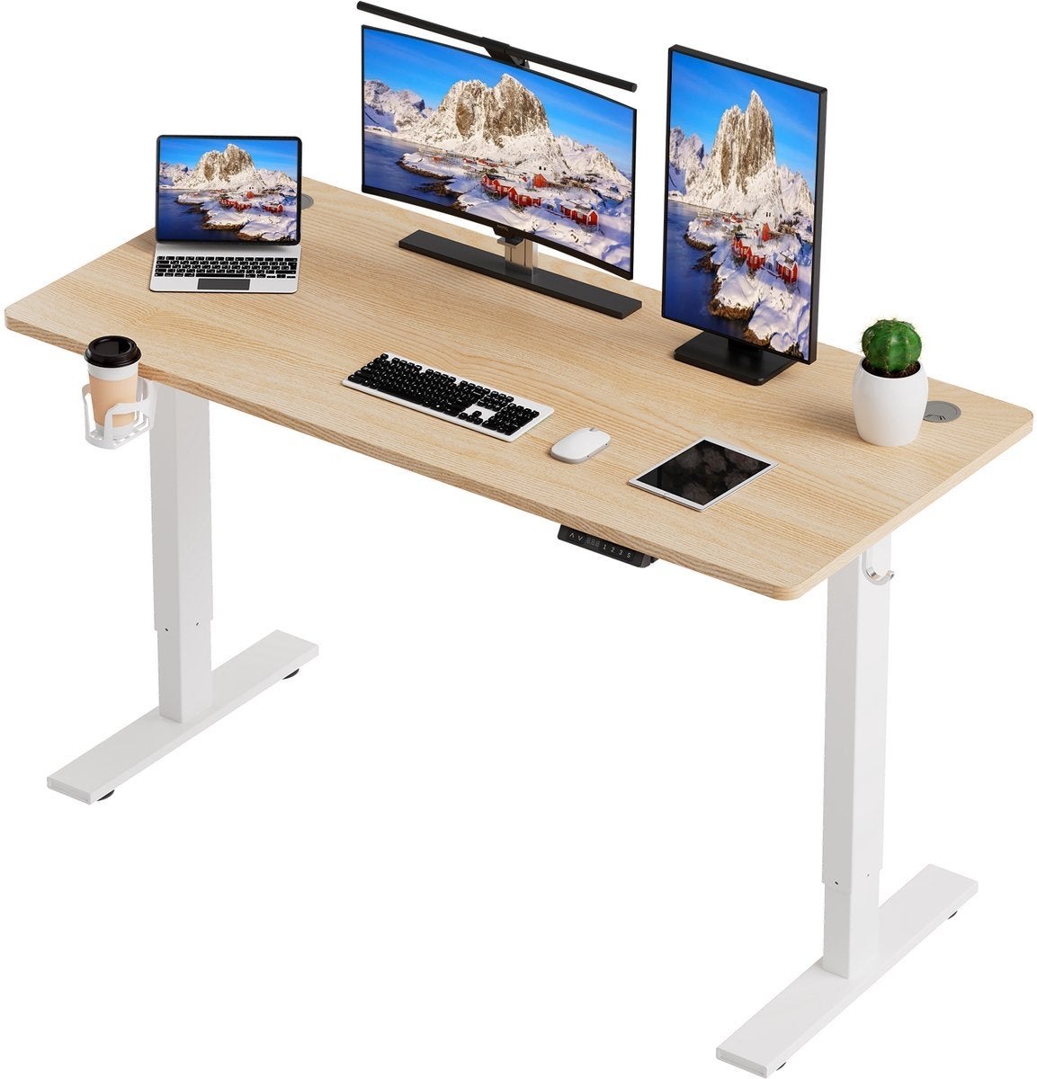 Nieuw Zit-sta bureau 120x60cm met USB - defecte verstelling, Ophalen, Elektrisch, Nieuw, Zit-sta bureau