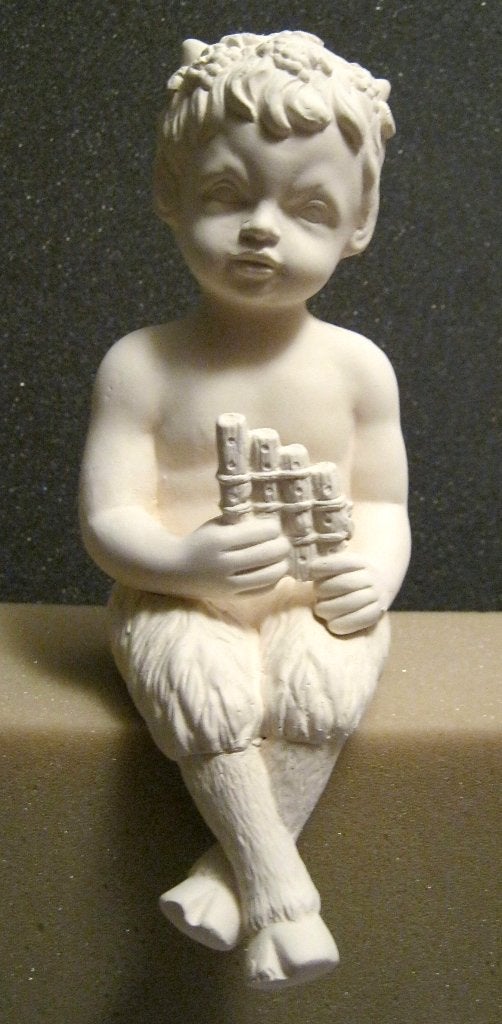 Pan figuur “plankzitter” in biscuit keramiek, Ophalen of Verzenden, Nieuw