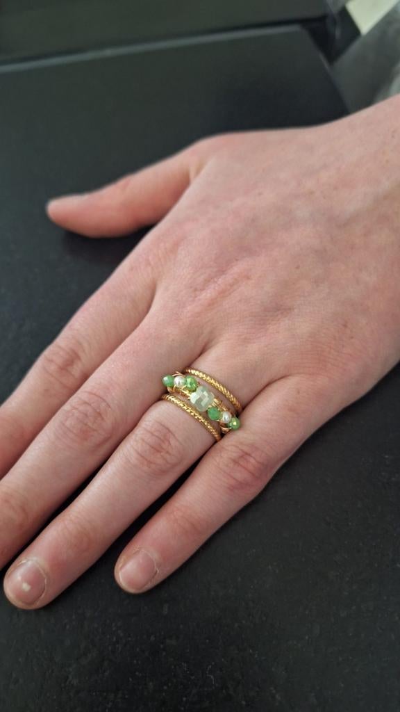 Super leuke ring met een klavertje vier, Ophalen of Verzenden, Nieuw, Goud, Dame