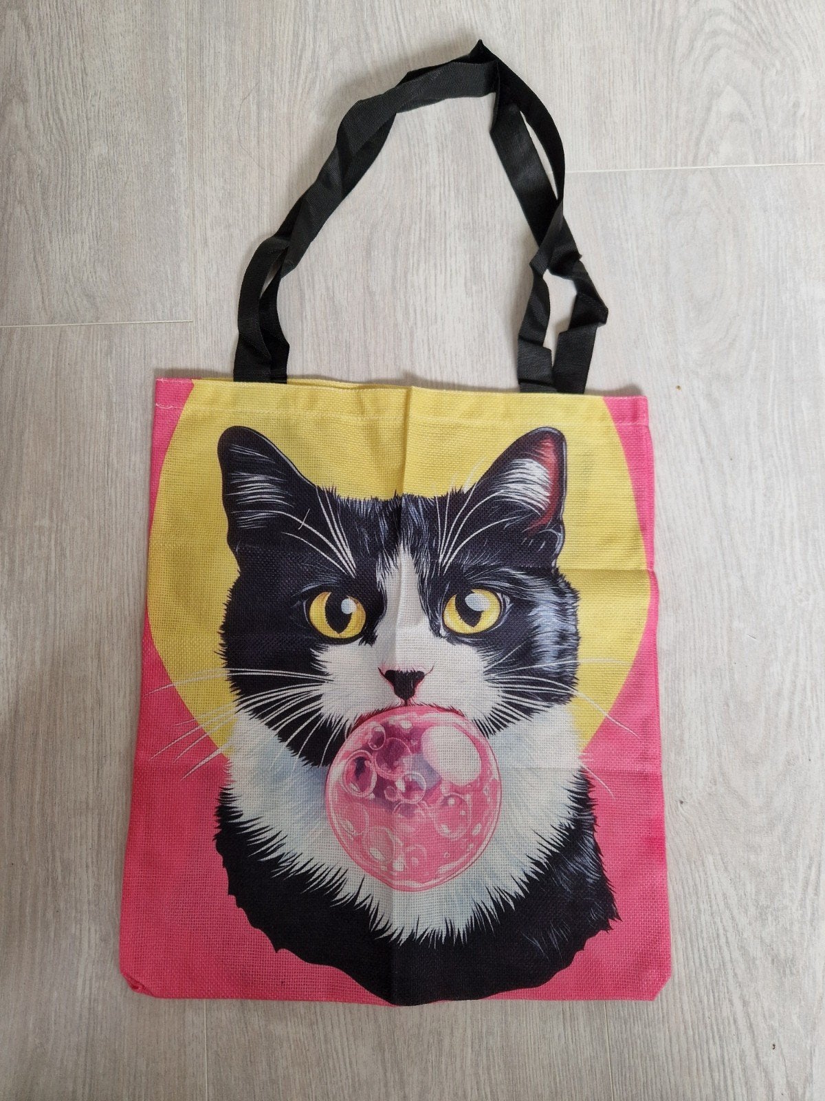 Nieuwe shopper " Bubble gum cat, Ophalen of Verzenden, Nieuw, Overige kleuren, Schoudertasje