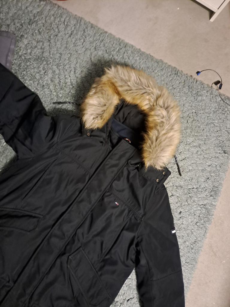 Tommy Hilfiger winterjas heren maat M afneembare bontkraag, Kleding | Heren, Jassen | Winter, Maat 48/50 (M), Zwart, Tommy Hilfiger