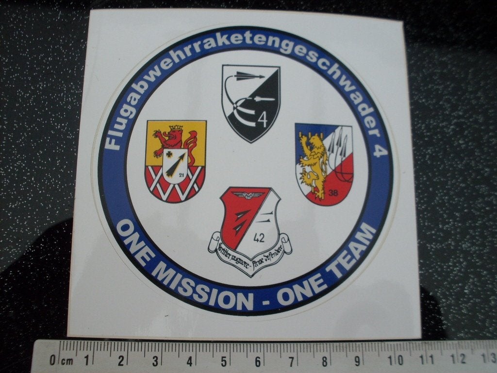 sticker Flugabwehrraketengeschwader 4 Bundeswehr embleem, Verzenden, Zo goed als nieuw, Bedrijf of Vereniging