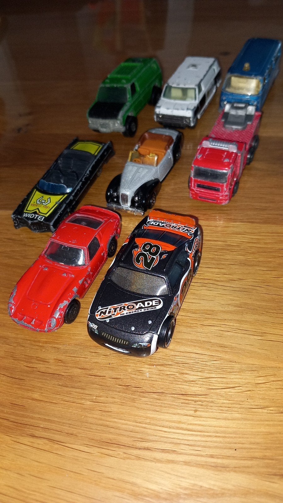 Verzameling van 9 diverse speelgoedauto's, Ophalen of Verzenden