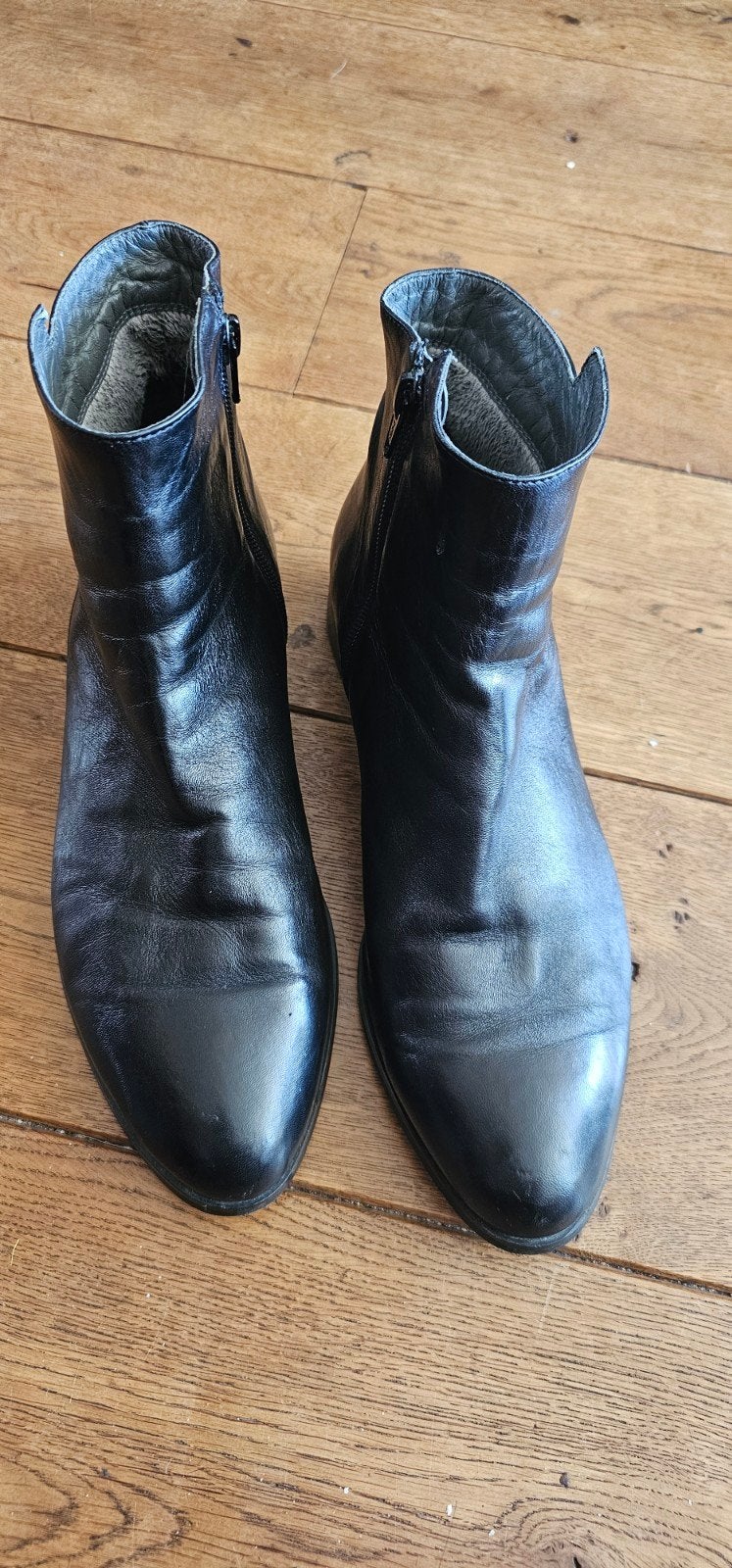 Leren laarsjes, Kleding | Dames, Ophalen, Zwart, Zo goed als nieuw, Lage of Enkellaarzen