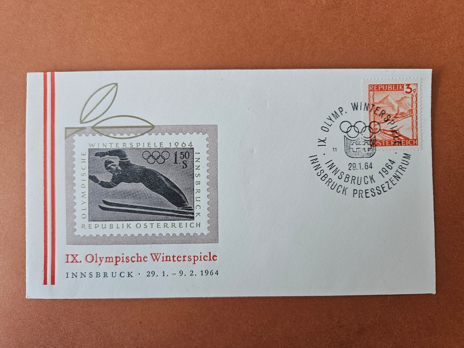 131) Olympisch spelen Innsbruck 1964, Ophalen of Verzenden, Onbeschreven, Europa