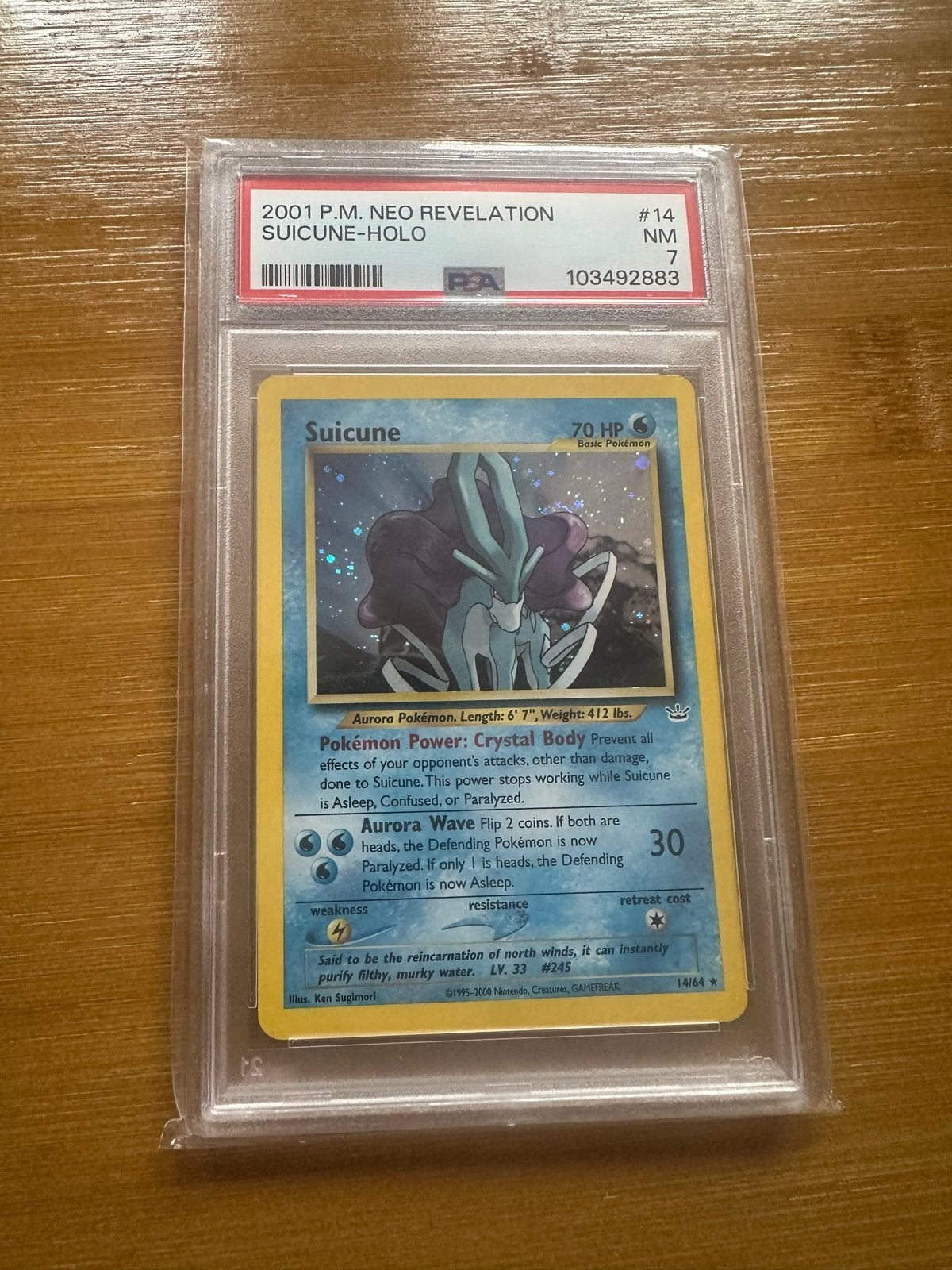 Suicune Holo PSA 7 Neo Revelation Pokémon Kaart, Hobby en Vrije tijd, Verzamelkaartspellen | Pokémon, Ophalen, Zo goed als nieuw