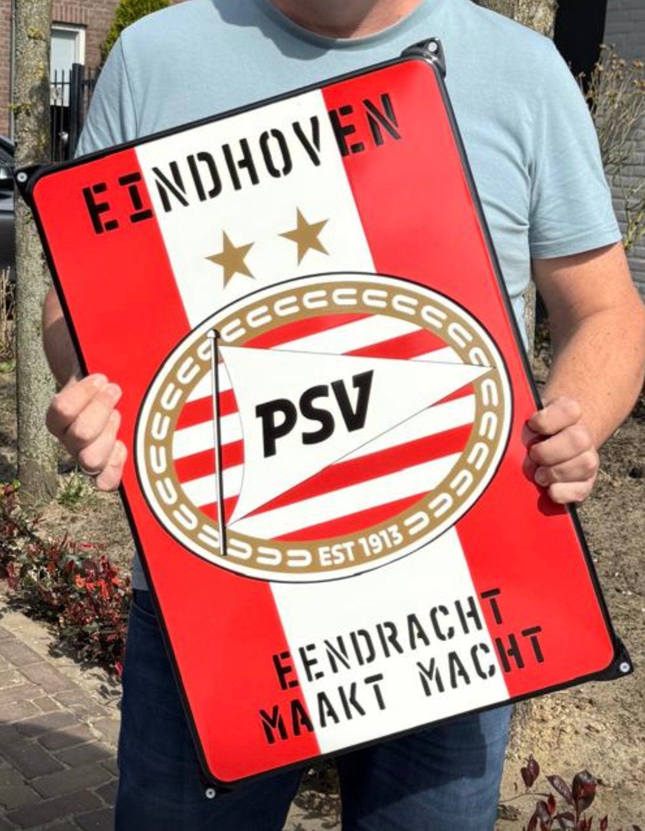 Nieuw ! Emaille bord reclamebord PSV Eindhoven gelimiteerd, Ophalen of Verzenden, Nieuw, Reclamebord