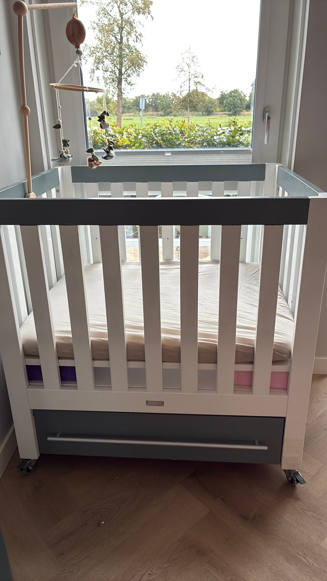 Babybedje Bopita met lade, Ophalen, Gebruikt, 70 tot 85 cm, Minder dan 140 cm