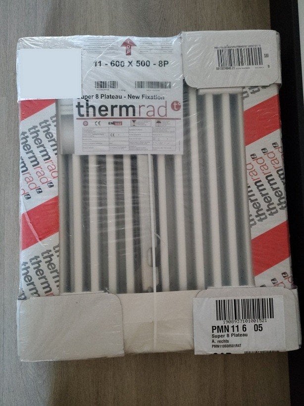 Thermrad Super-8 plateau radiator, 600 x 500 x 70 mm, Ophalen, 30 tot 80 cm, Radiator, Nieuw